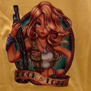 Everyone loves a tee shirt. Lock and load Princess